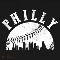 Philly Baseball Sports Skyline Illustration Cityscape Sweatshirt thumb 3