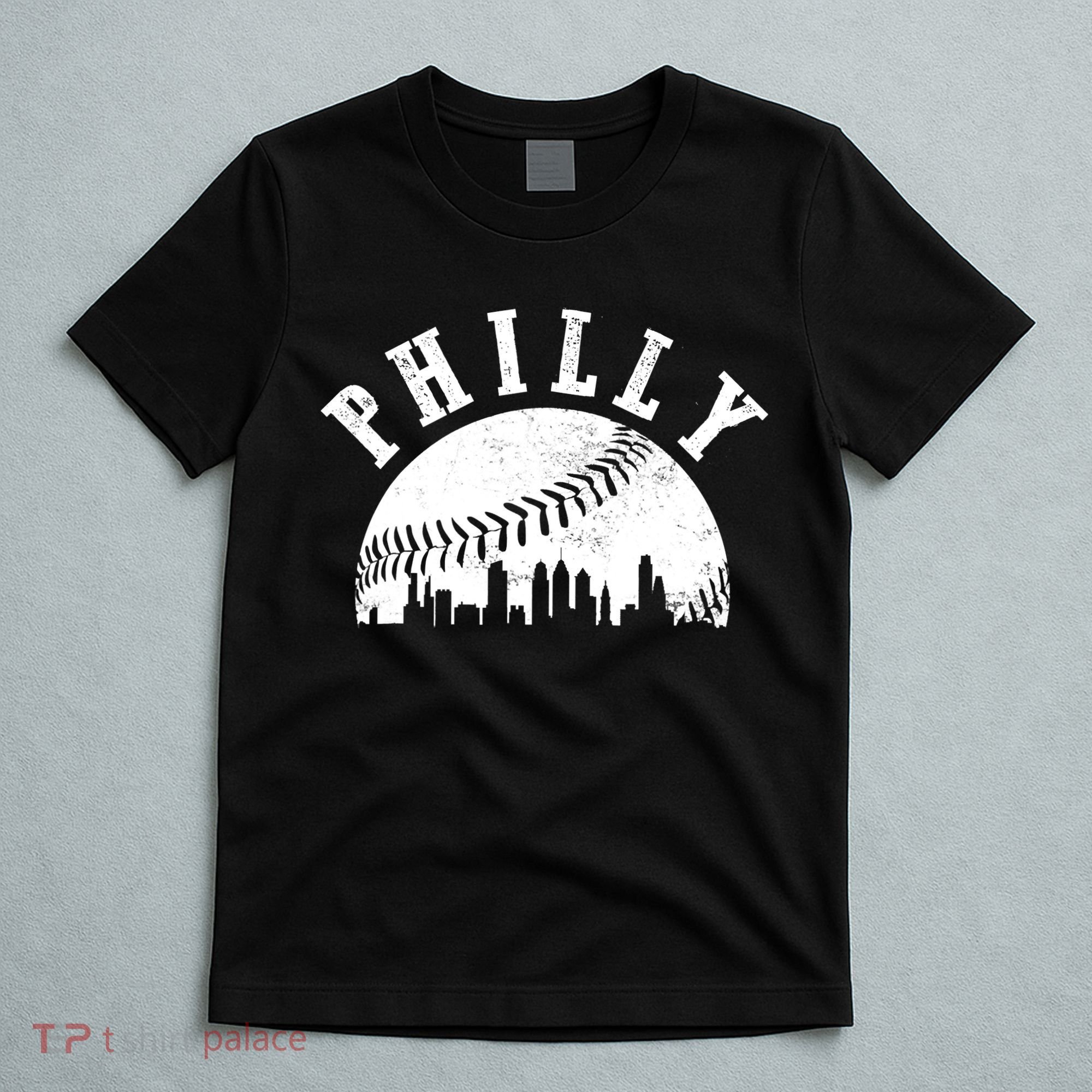 Philly Baseball Sports Skyline Illustration Cityscape T-Shirt