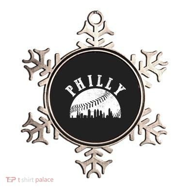 Philly Baseball Sports Skyline Illustration Cityscape Ornament