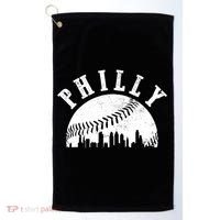 Philly Baseball Sports Skyline Illustration Cityscape Golf Towel thumb 0