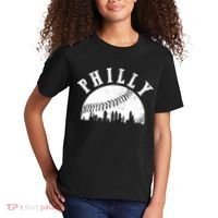 Philly Baseball Sports Skyline Illustration Cityscape Kids T-Shirt thumb 2