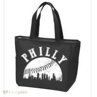 Philly Baseball Sports Skyline Illustration Cityscape Tote Bag thumb 3