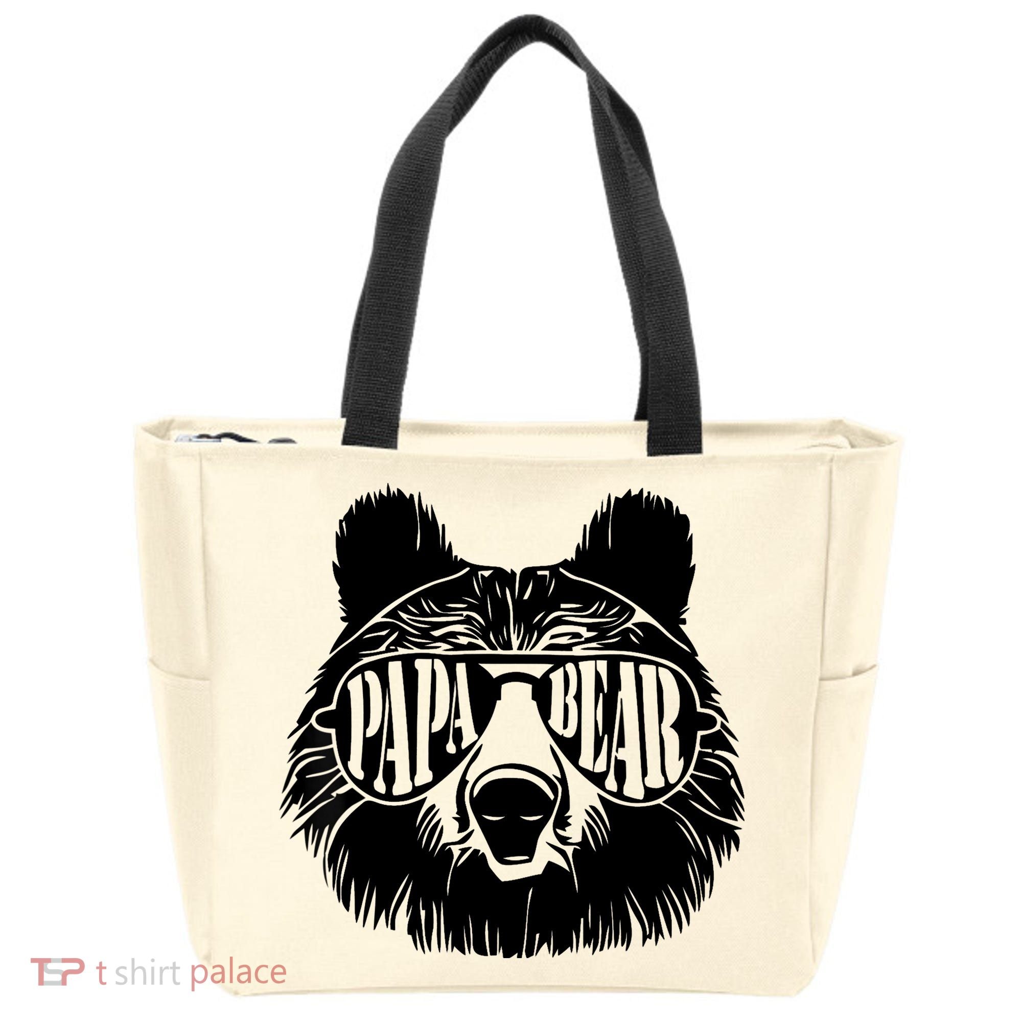 Papa Bear Sunglasses Father's Day Dad Grandpa Tote Bag