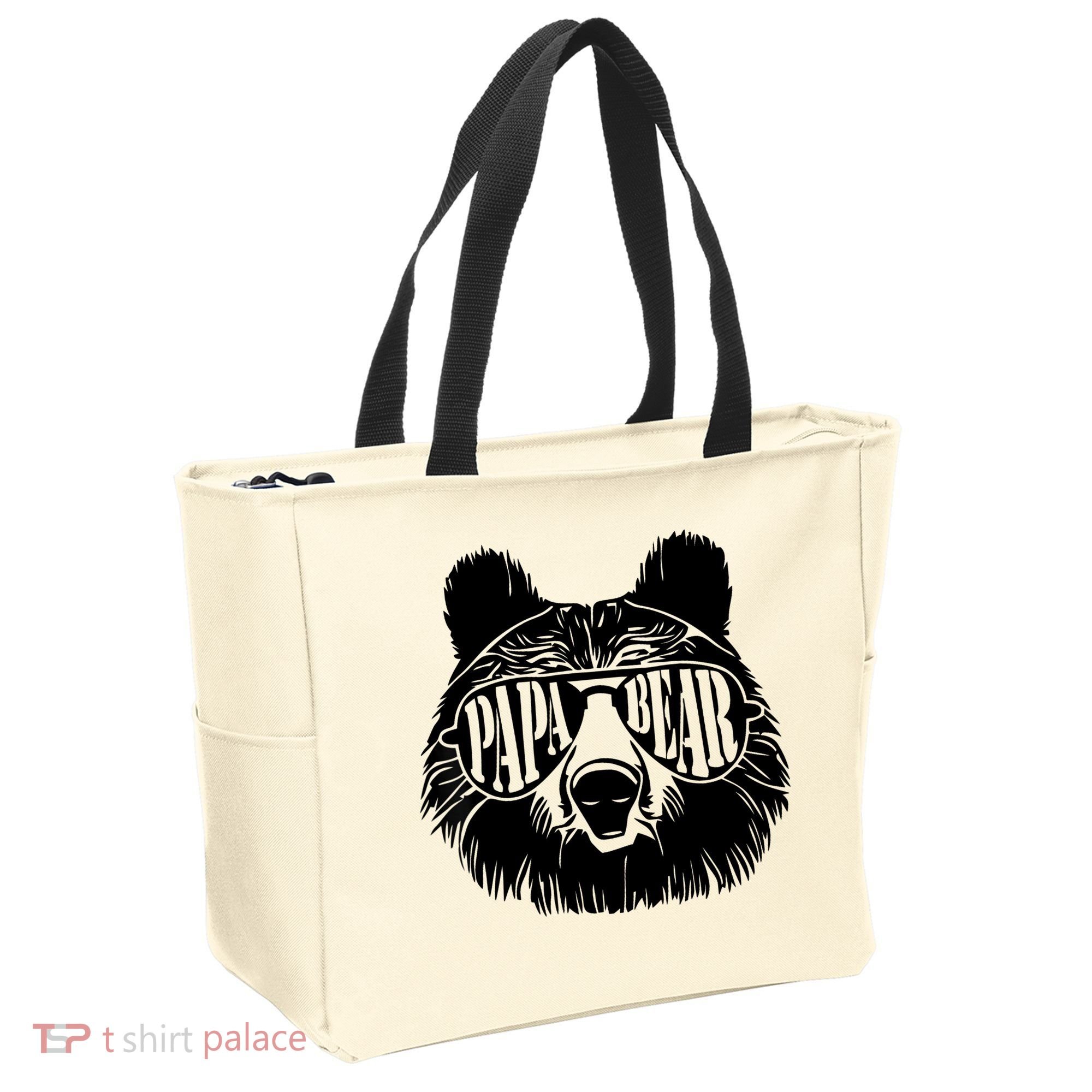 Papa Bear Sunglasses Father's Day Dad Grandpa Tote Bag