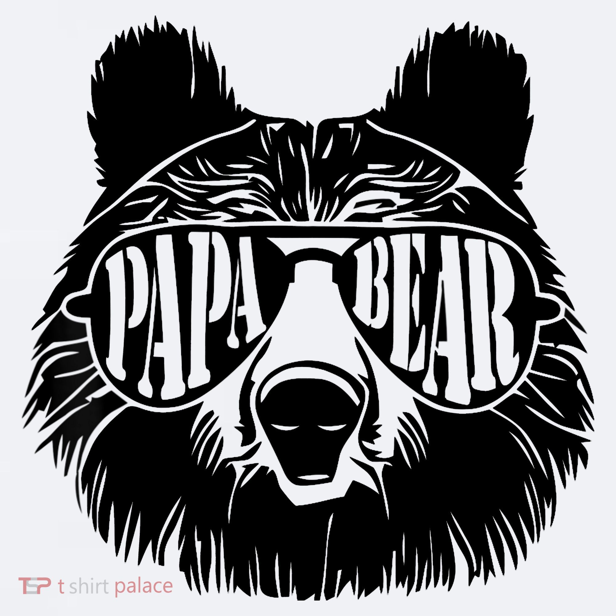 Papa Bear Sunglasses Father's Day Dad Grandpa Sueded Cloud Jersey T-Shirt