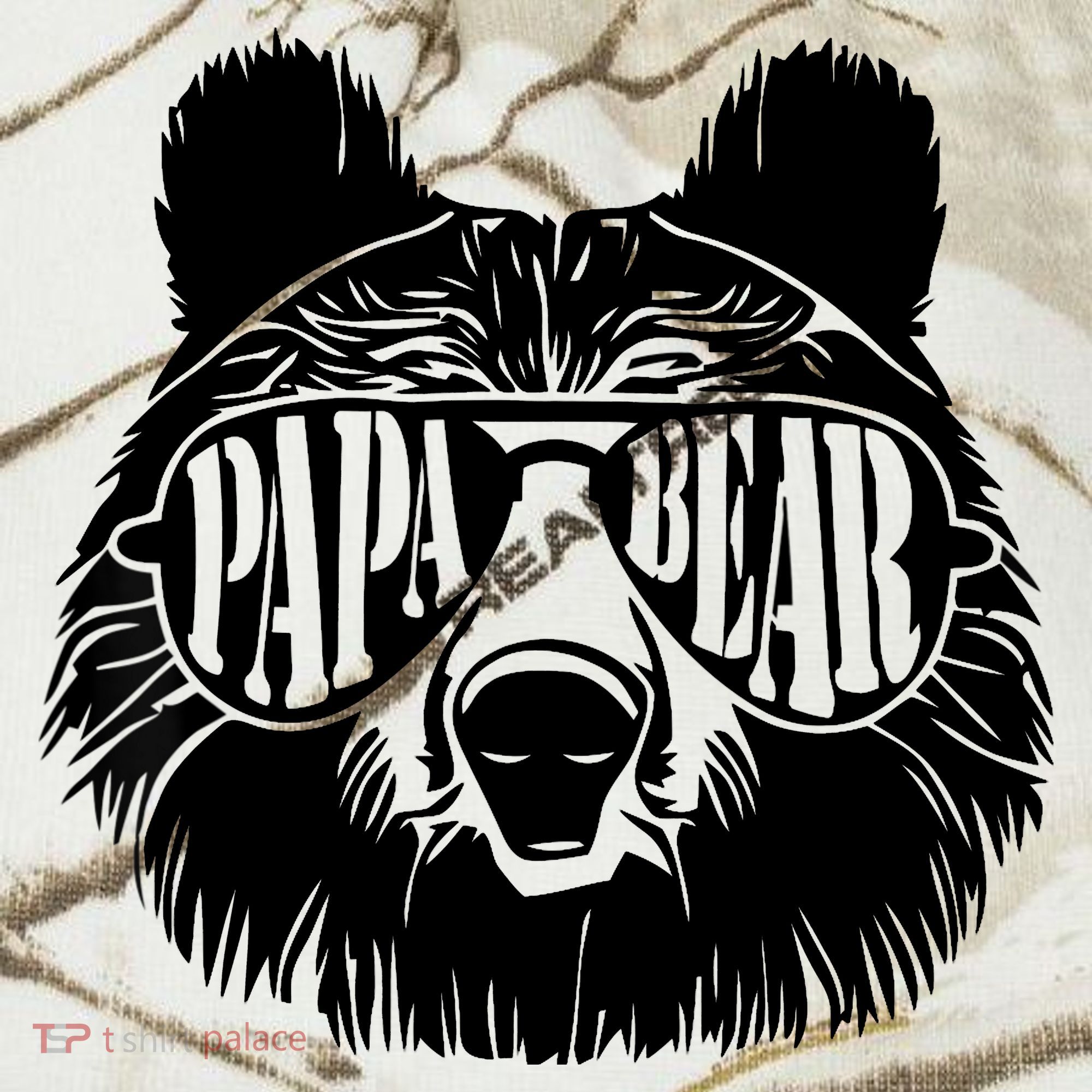 Papa Bear Sunglasses Father's Day Dad Grandpa Kati Licensed 12" Camo Cuffed Beanie