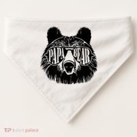 Papa Bear Sunglasses Father's Day Dad Grandpa USA-Made Doggie Bandana thumb 0