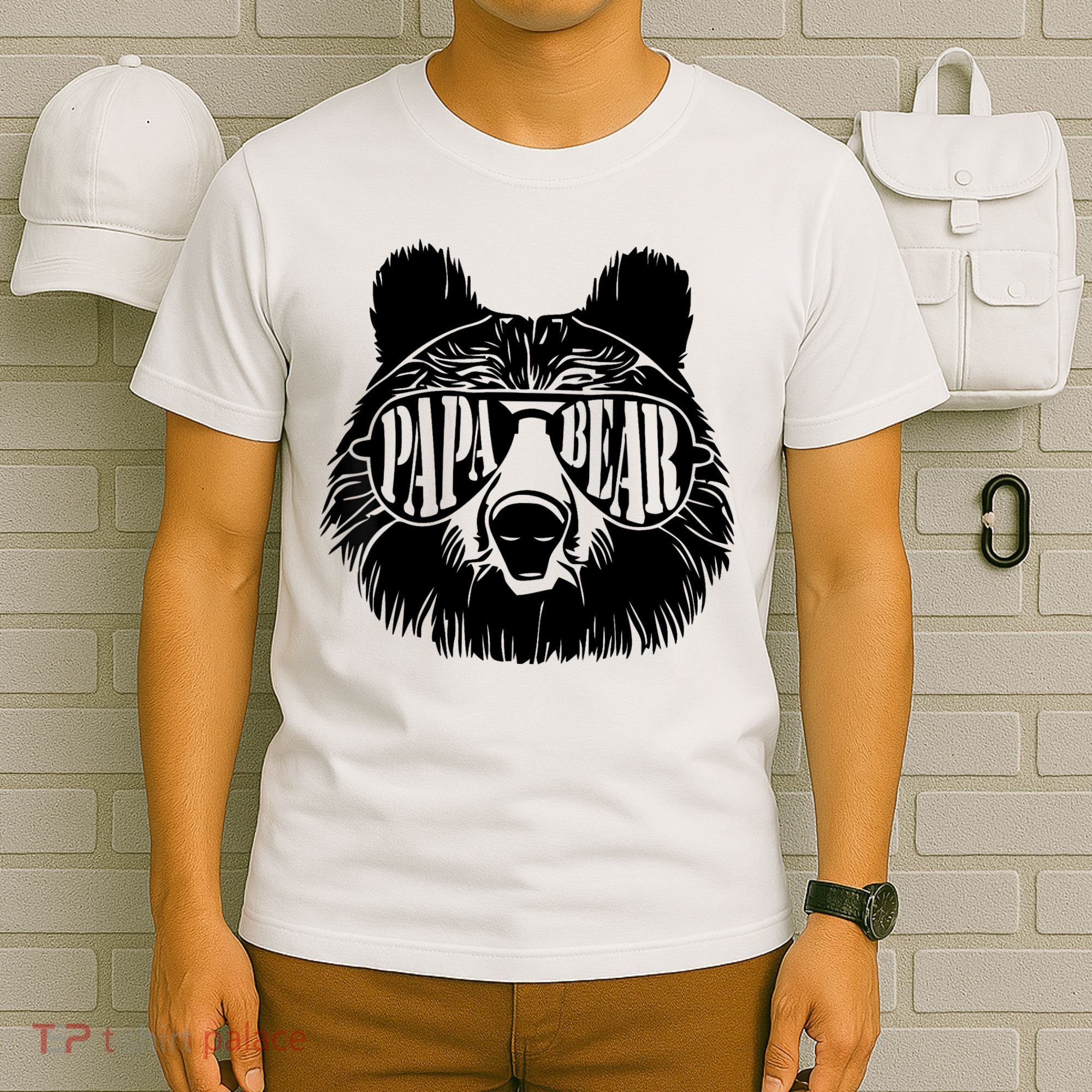 Papa Bear Sunglasses Father's Day Dad Grandpa T-Shirt