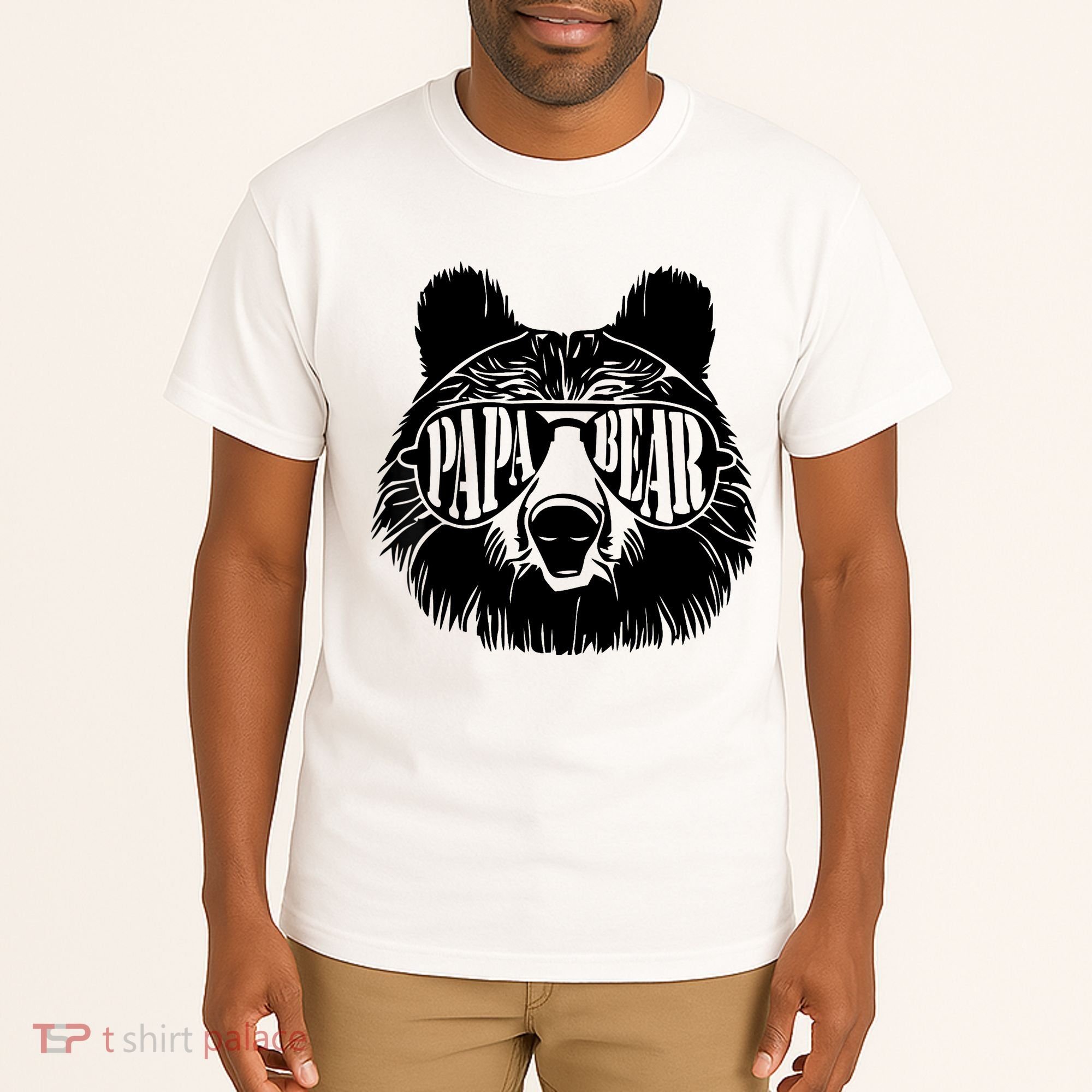 Papa Bear Sunglasses Father's Day Dad Grandpa Tall T-Shirt