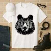 Papa Bear Sunglasses Father's Day Dad Grandpa Tall T-Shirt thumb 3