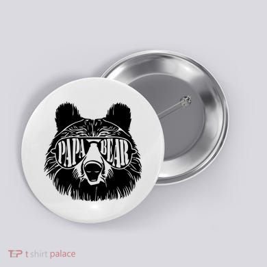 Papa Bear Sunglasses Father's Day Dad Grandpa Button