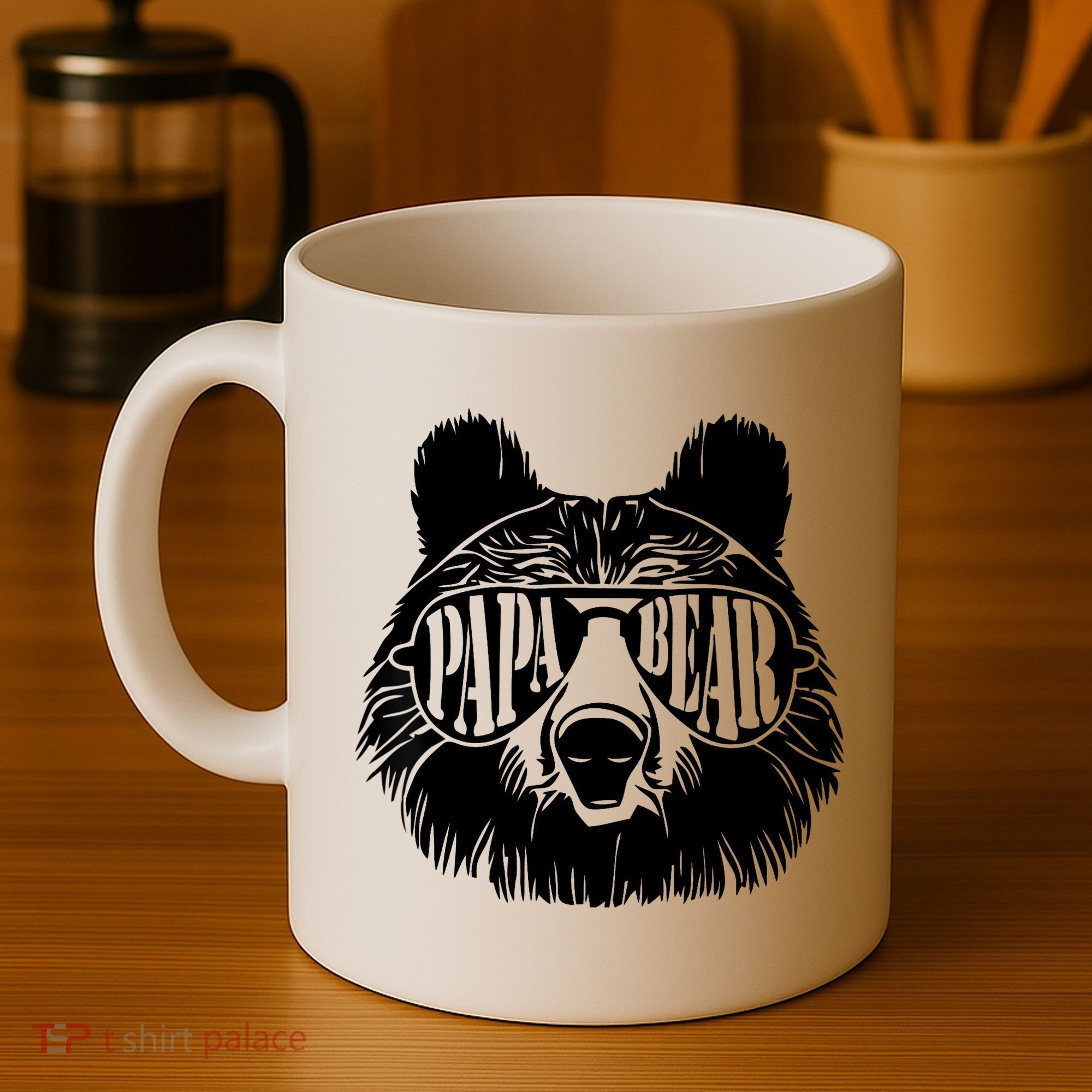 Papa Bear Sunglasses Father's Day Dad Grandpa Coffee Mug