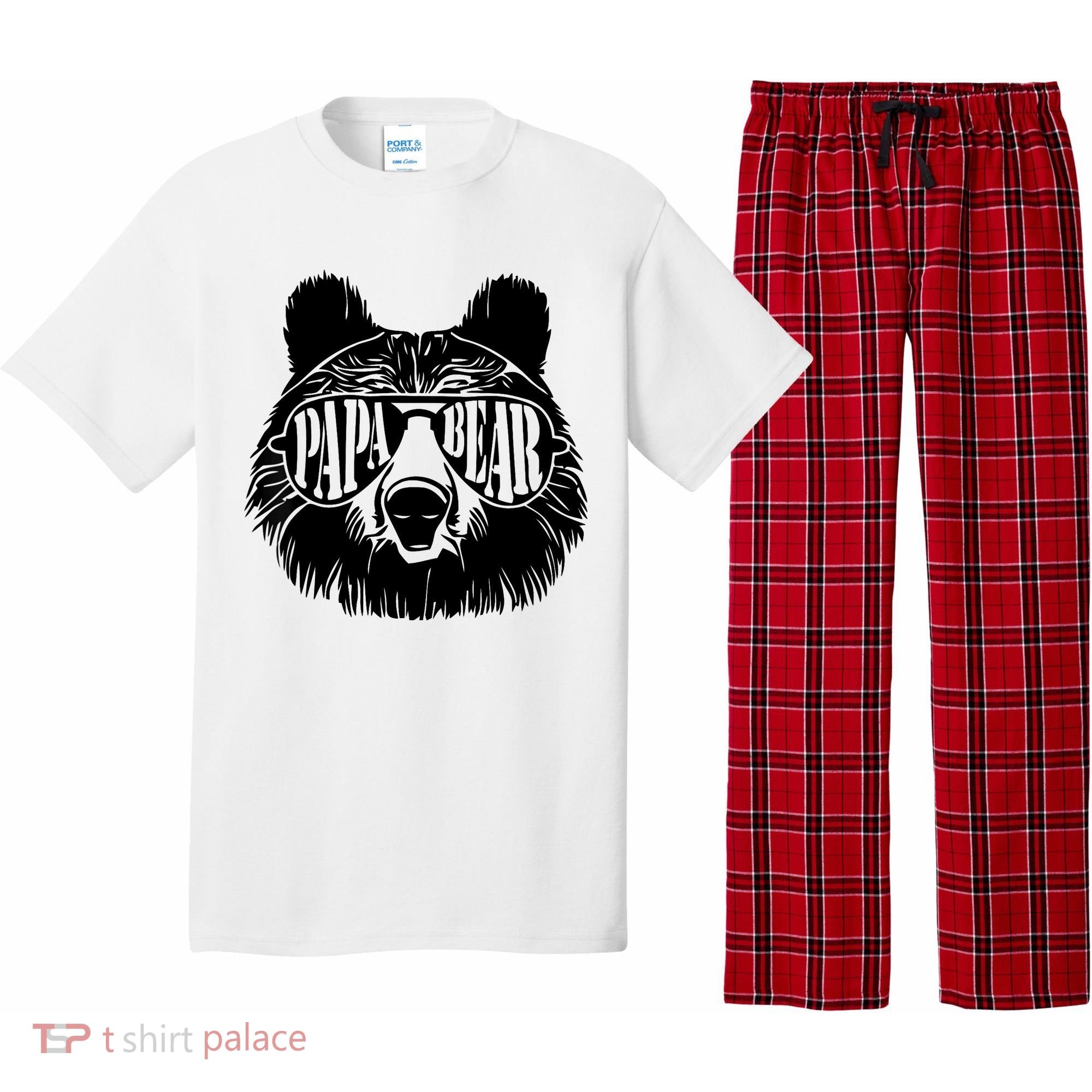 Papa Bear Sunglasses Father's Day Dad Grandpa Pajama Set