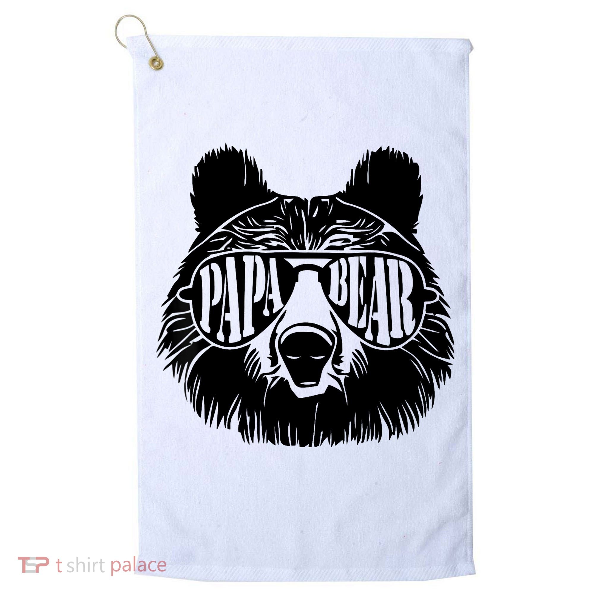 Papa Bear Sunglasses Father's Day Dad Grandpa Golf Towel