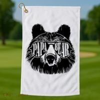 Papa Bear Sunglasses Father's Day Dad Grandpa Golf Towel thumb 1