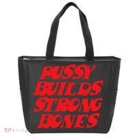 Pussy Builds Strong Bones Tote Bag thumb 0