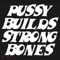 Pussy Builds Strong Bones Funny Meme Dry Zone Grid Polo thumb 2