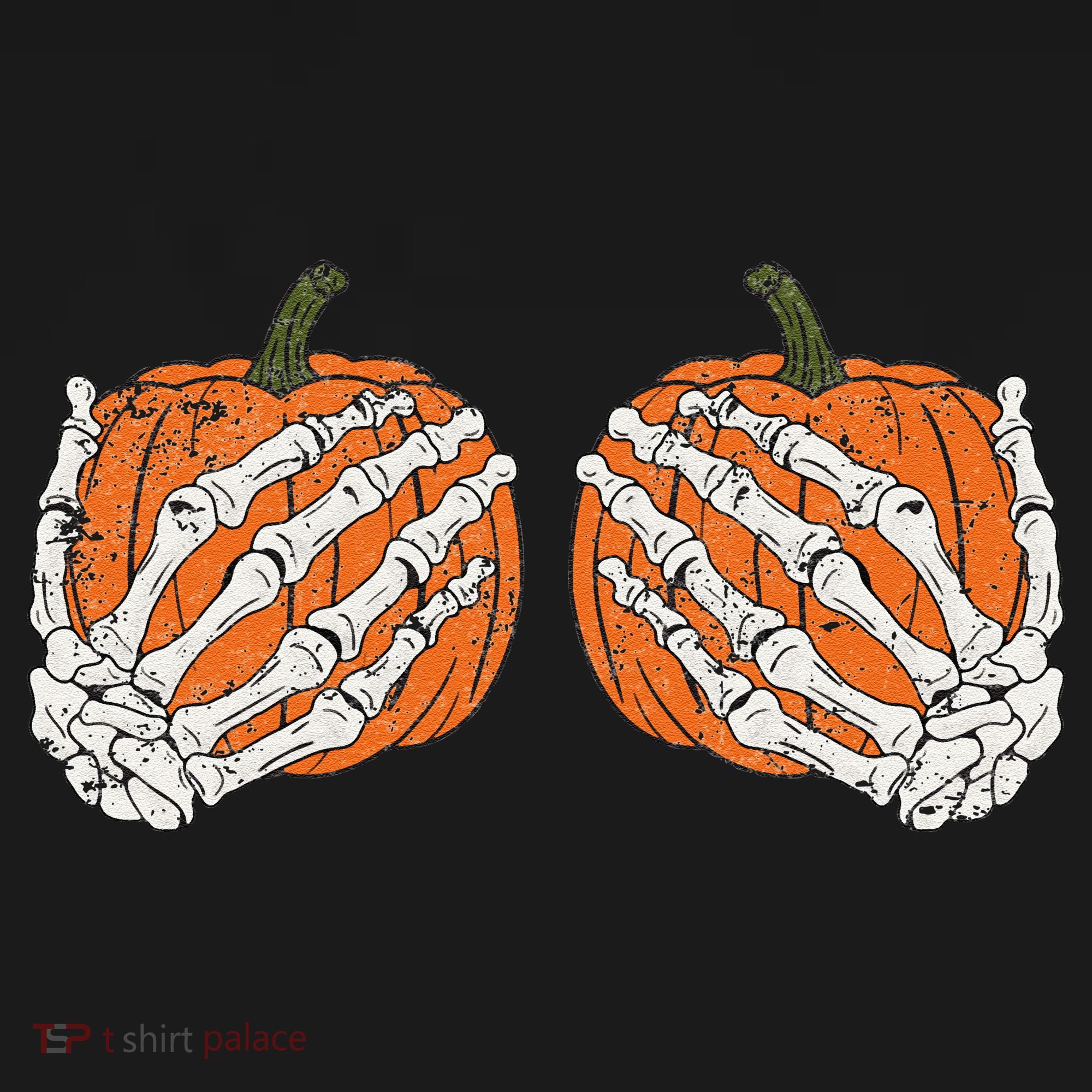 Pumpkin Boobies Skeleton Hands Funnys Funny Halloween Funny Women's Hoodie