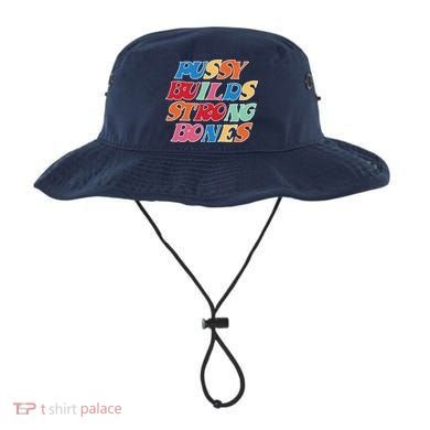 Pussy Builds Strong Bones Retro Colorful Logo Bucket Hat
