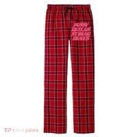 Pussy Builds Strong Bones Men's Flannel Plaid Pajama Pants thumb 0