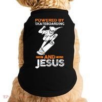 Powered by skateboarding and jesus Doggie Tank thumb 0