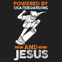 Powered by skateboarding and jesus Beanie thumb 2