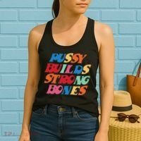 Pussy Builds Strong Bones Women's Tank Top thumb 2
