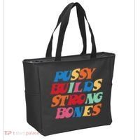 Pussy Builds Strong Bones Tote Bag thumb 2