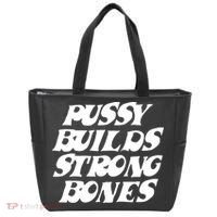 Pussy Builds Strong Bones Tote Bag thumb 0