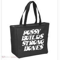 Pussy Builds Strong Bones Tote Bag thumb 2