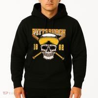 Pittsburgh Baseball Skyline Pennsylvania Player Coach Fan Hoodie thumb 2