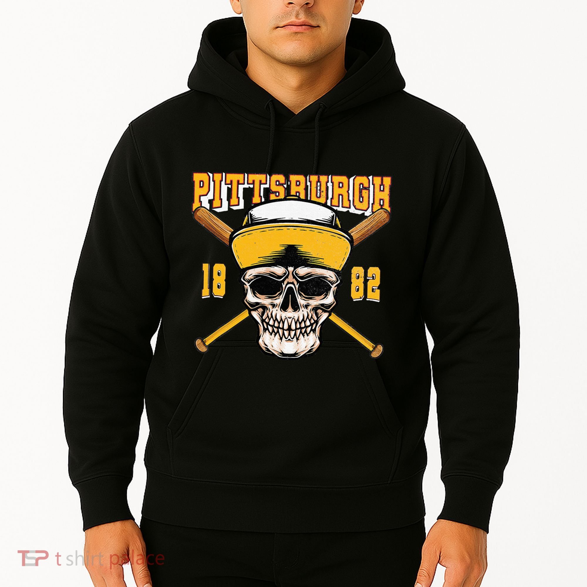 Pittsburgh Baseball Skyline Pennsylvania Player Coach Fan Hoodie
