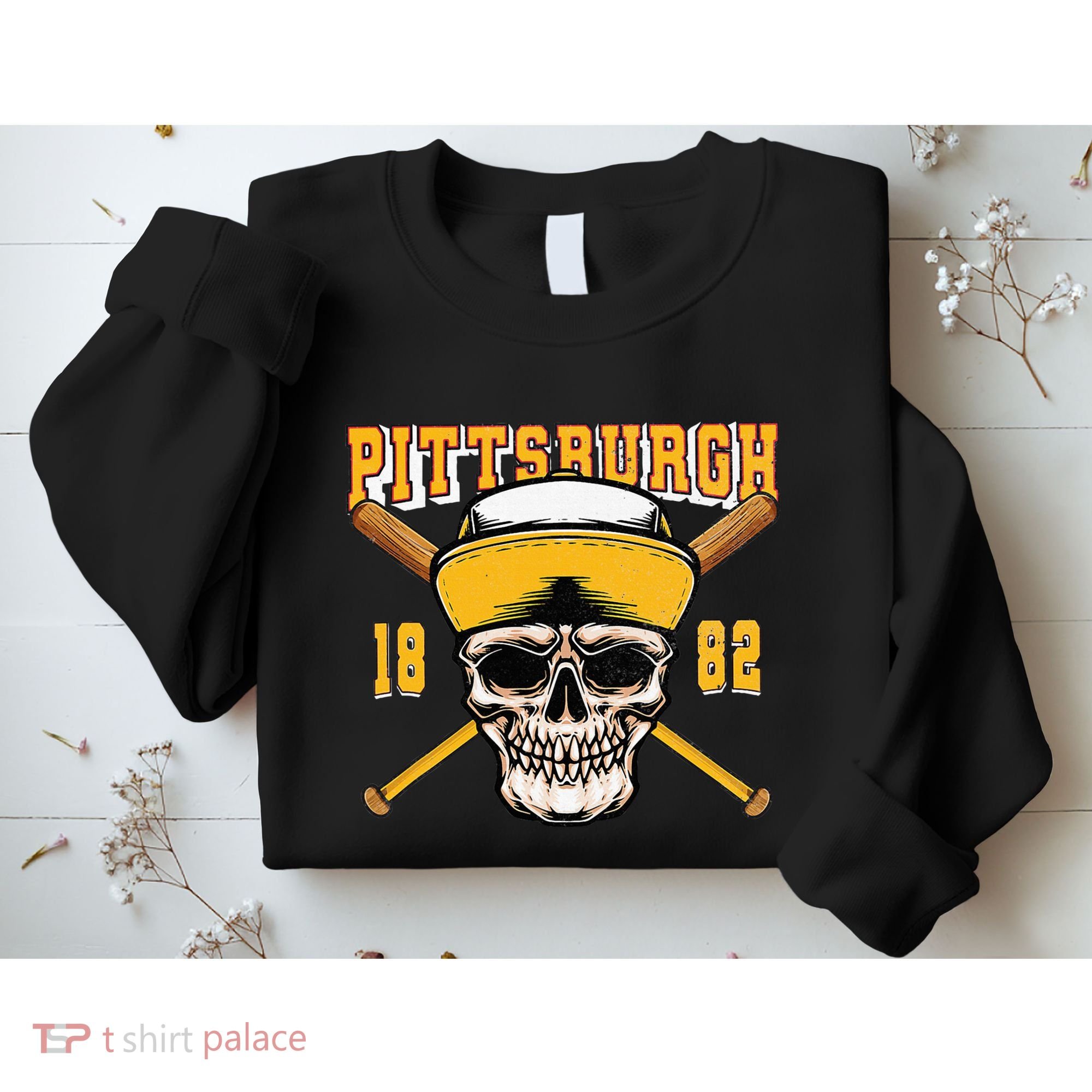 Pittsburgh Baseball Skyline Pennsylvania Player Coach Fan Sweatshirt