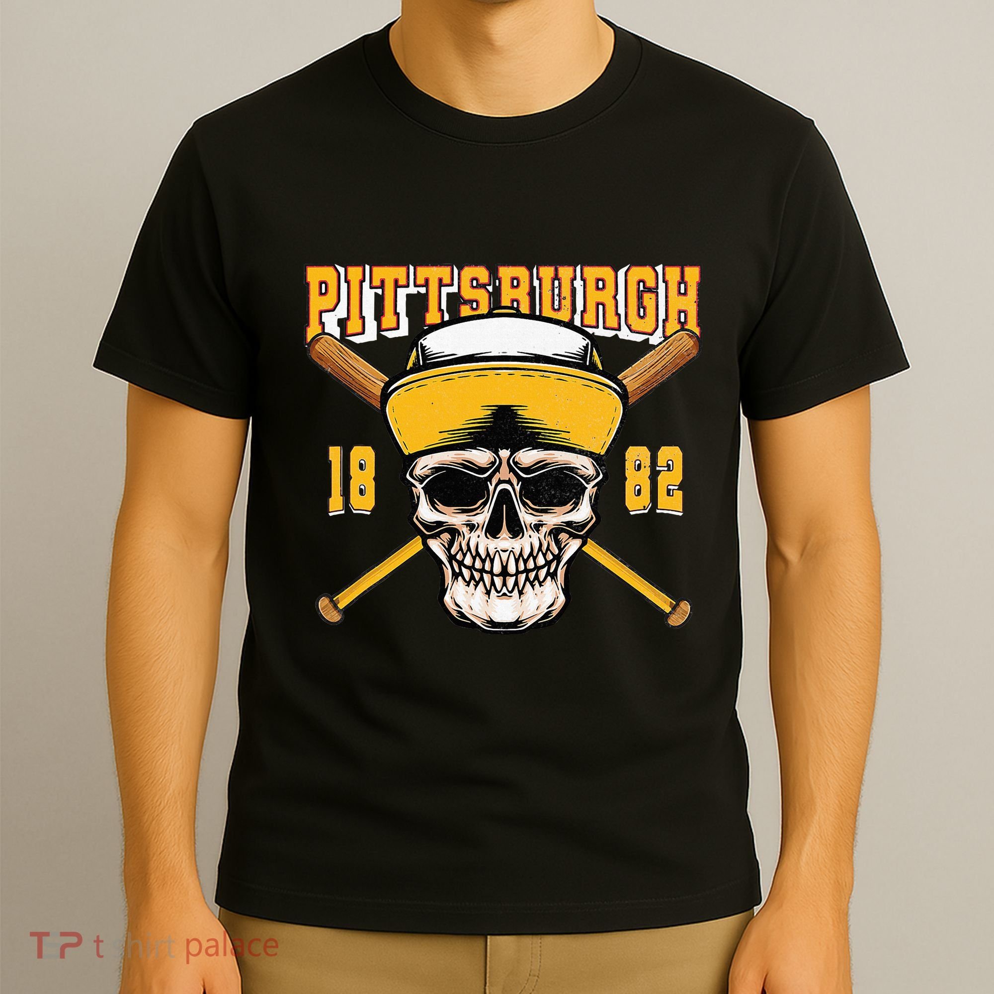 Pittsburgh Baseball Skyline Pennsylvania Player Coach Fan T-Shirt