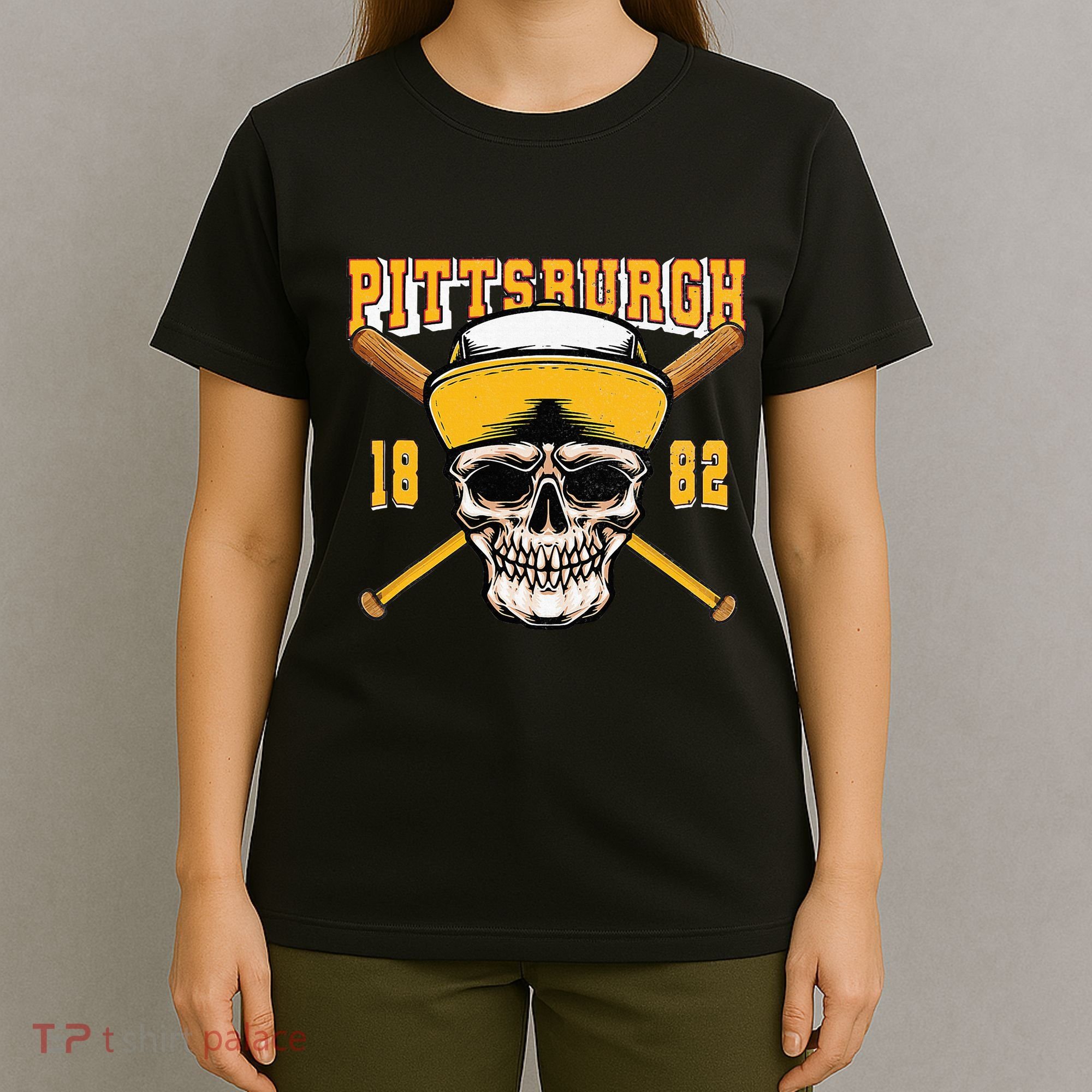 Pittsburgh Baseball Skyline Pennsylvania Player Coach Fan T-Shirt