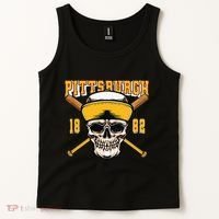 Pittsburgh Baseball Skyline Pennsylvania Player Coach Fan Tank Top thumb 2