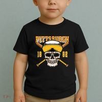 Pittsburgh Baseball Skyline Pennsylvania Player Coach Fan Toddler T-Shirt thumb 2