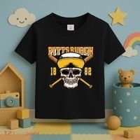 Pittsburgh Baseball Skyline Pennsylvania Player Coach Fan Toddler T-Shirt thumb 3