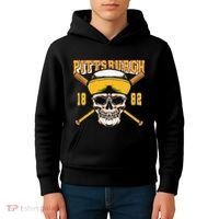 Pittsburgh Baseball Skyline Pennsylvania Player Coach Fan Kids Hoodie thumb 4