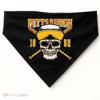 Pittsburgh Baseball Skyline Pennsylvania Player Coach Fan USA-Made Doggie Bandana thumb 0