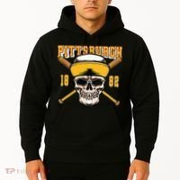 Pittsburgh Baseball Skyline Pennsylvania Player Coach Fan Hoodie thumb 2