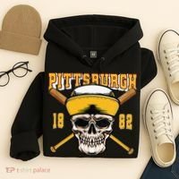 Pittsburgh Baseball Skyline Pennsylvania Player Coach Fan Hoodie thumb 4