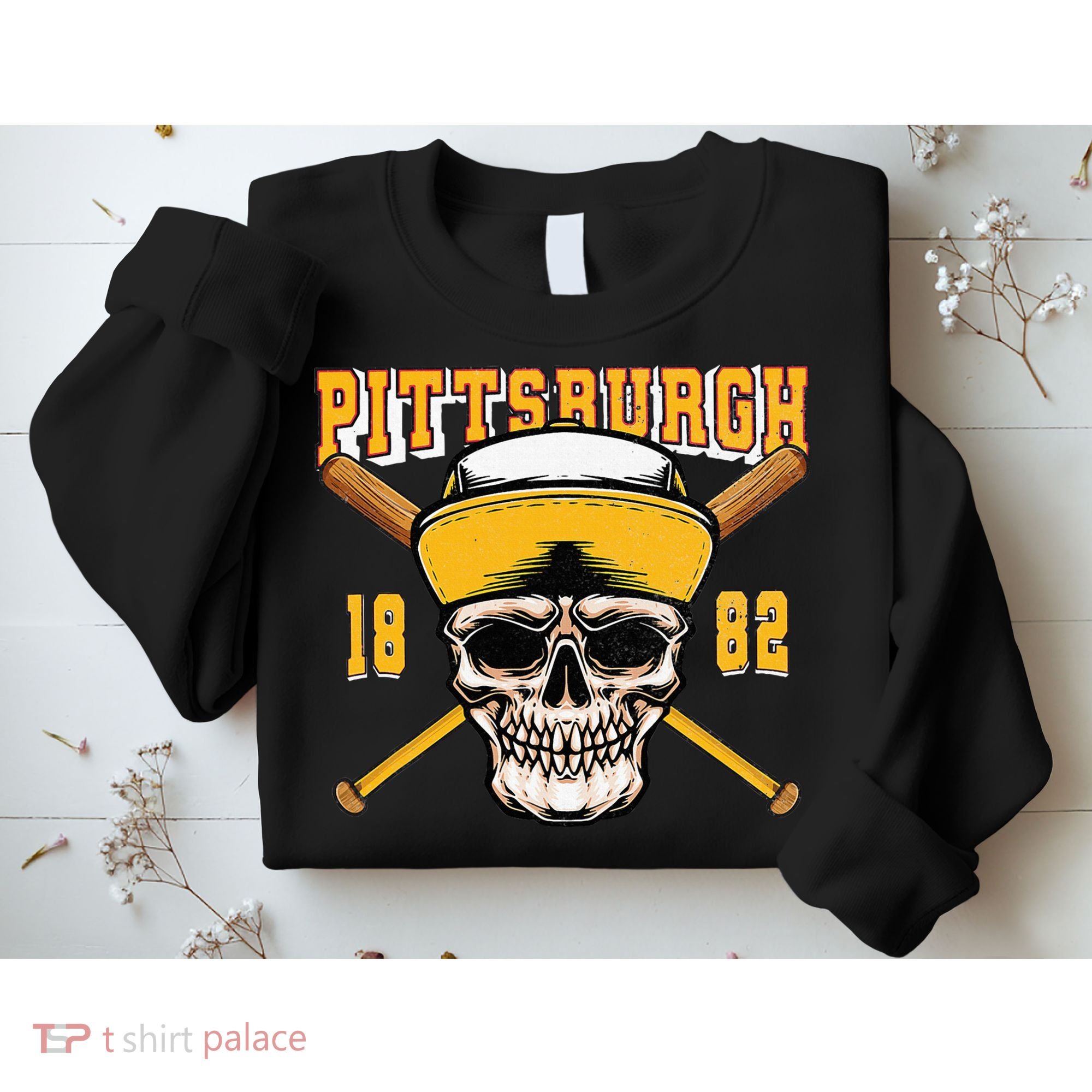 Pittsburgh Baseball Skyline Pennsylvania Player Coach Fan Sweatshirt