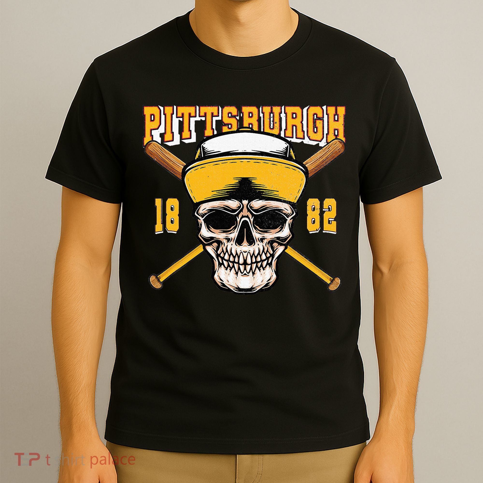 Pittsburgh Baseball Skyline Pennsylvania Player Coach Fan T-Shirt