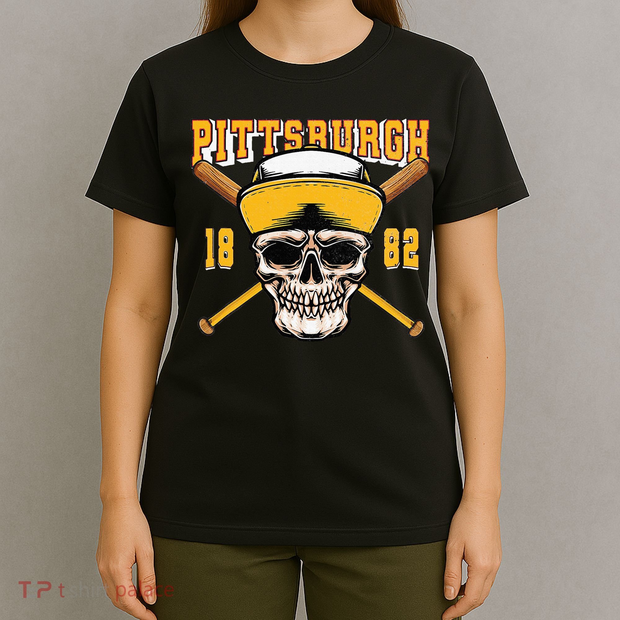Pittsburgh Baseball Skyline Pennsylvania Player Coach Fan T-Shirt