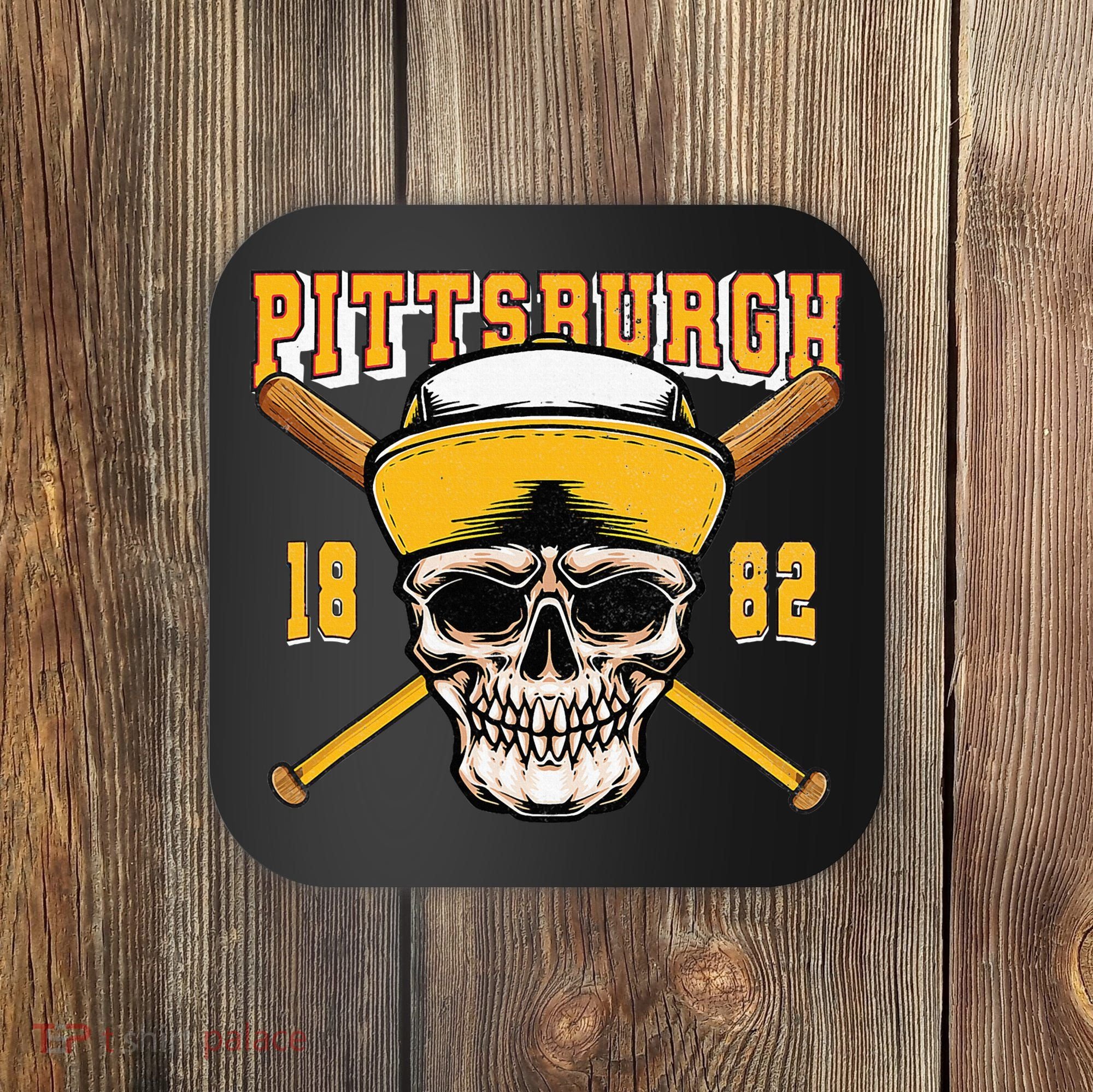 Pittsburgh Baseball Skyline Pennsylvania Player Coach Fan Coaster
