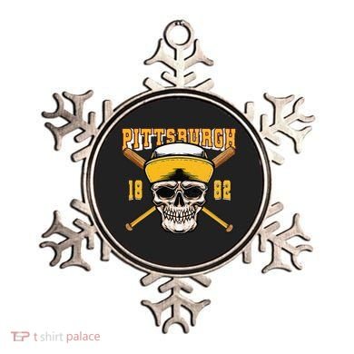 Pittsburgh Baseball Skyline Pennsylvania Player Coach Fan Ornament