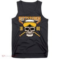 Pittsburgh Baseball Skyline Pennsylvania Player Coach Fan Tank Top thumb 0