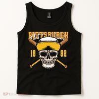 Pittsburgh Baseball Skyline Pennsylvania Player Coach Fan Tank Top thumb 2