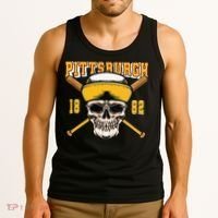 Pittsburgh Baseball Skyline Pennsylvania Player Coach Fan Tank Top thumb 3